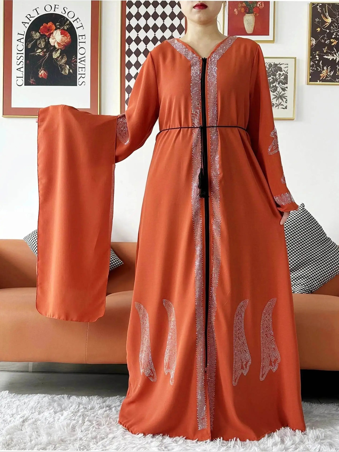 Elegant Chiffon Open Abaya for Muslim Women elegant-chiffon-open-abaya-for-muslim-women-4674180