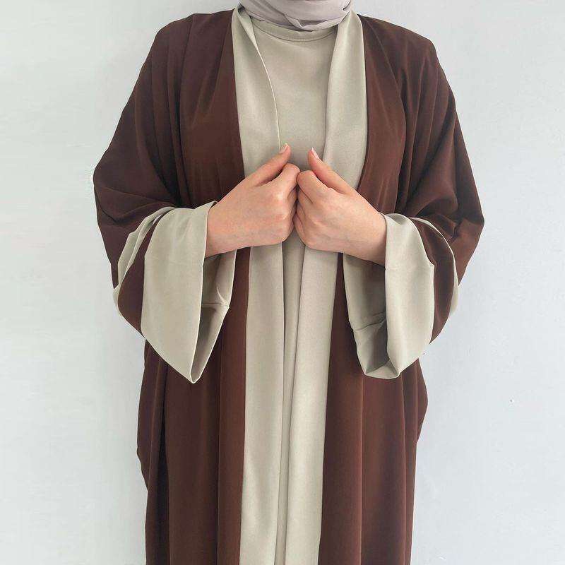 Elegant Women's Abaya Two-Piece Skirt Set elegant-womens-abaya-two-piece-skirt-set-6187496
