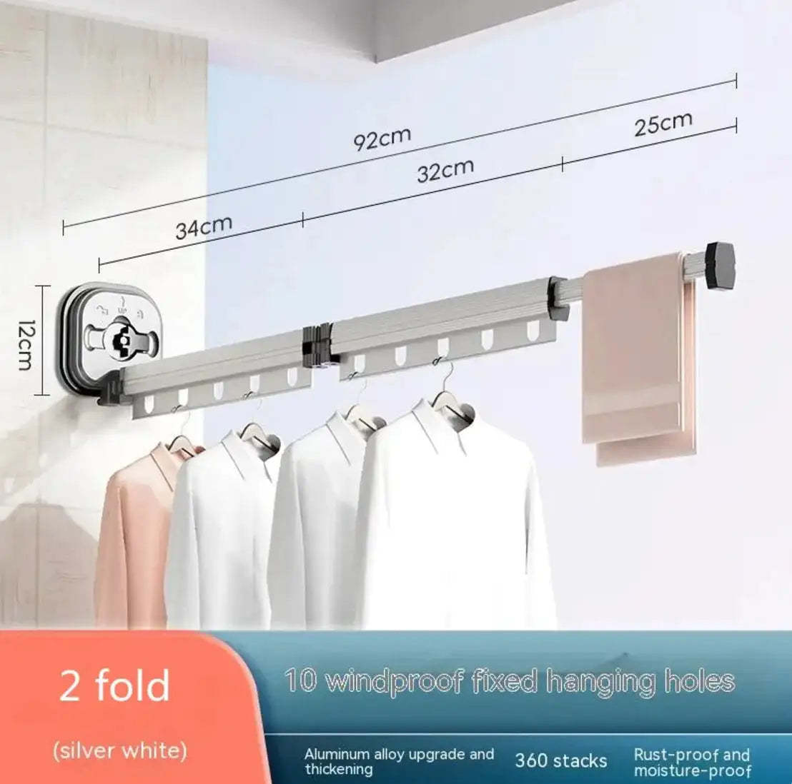 Retractable Aluminum Suction Cup Clothes Hanger retractable-aluminum-suction-cup-clothes-hangerfabaya-uk-5345598