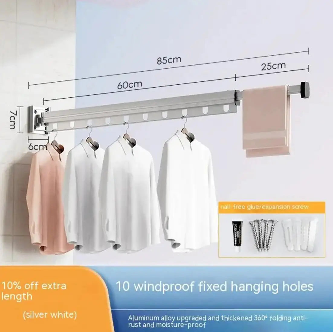 Retractable Aluminum Suction Cup Clothes Hanger retractable-aluminum-suction-cup-clothes-hangerfabaya-uk-5559726