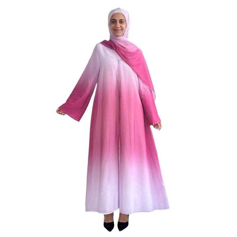 Women's Clothing New Middle Eastern Women's Gradient Robe Spring And Summer Breathable Abaya Robe Lined With Headscarf Three Piece Set - Fabaya UK Women's Clothing New Middle Eastern Women's Gradient Robe Spring And Summer Breathable Abaya Robe Lined With Headscarf Three Piece Set 1924654283556212736