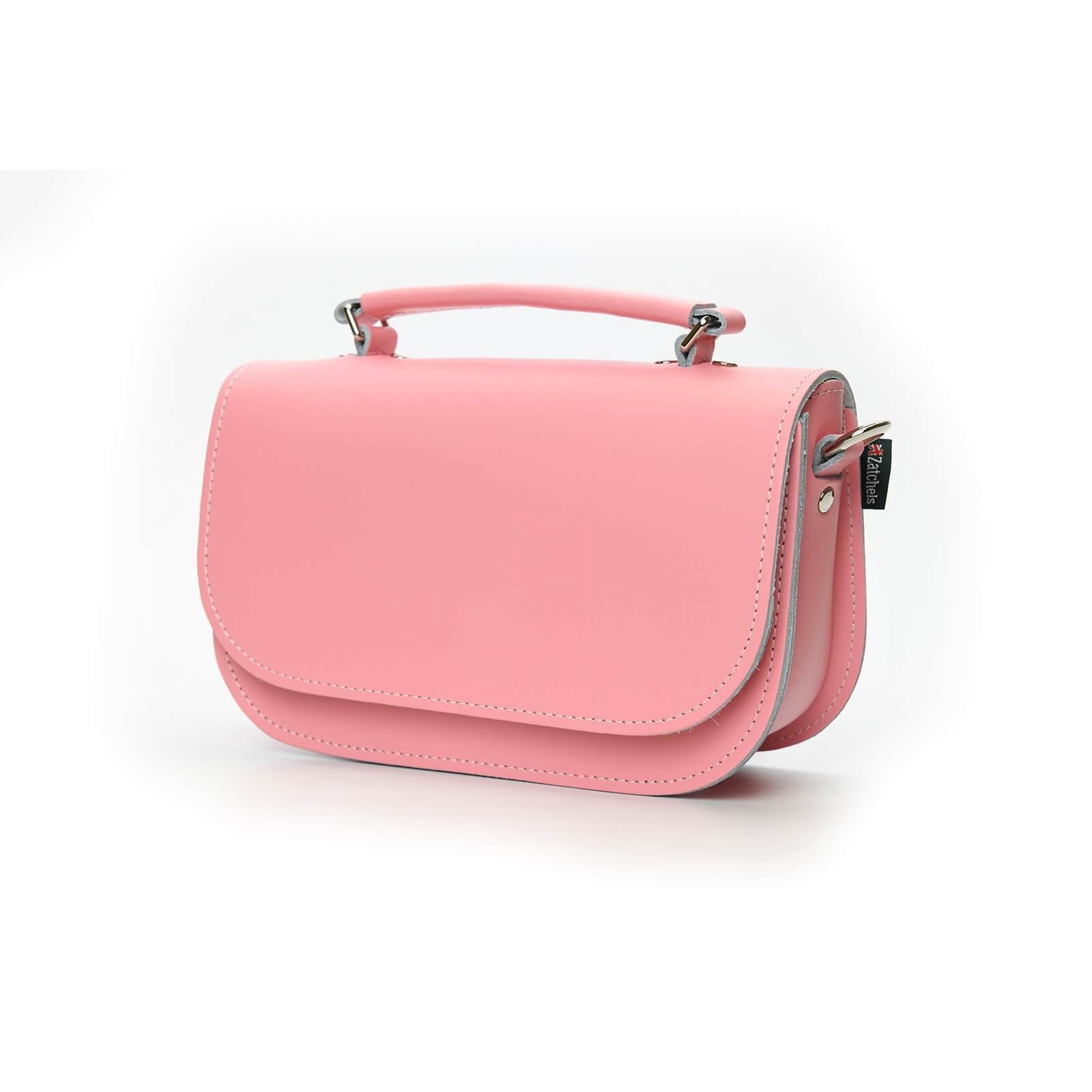 Aura Handmade Leather Bag - Pastel Pink Clutch Bag aura-handmade-leather-bag-pastel-pink-1960578