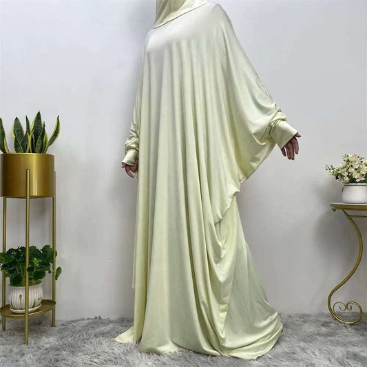 Batwing Long Sleeve Loose Robe Abaya 0 batwing-long-sleeve-loose-robe-abaya-6574340