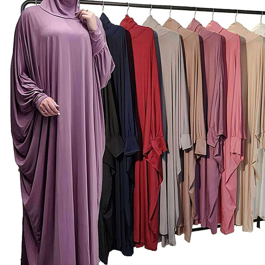 Batwing Long Sleeve Loose Robe Abaya 0 batwing-long-sleeve-loose-robe-abaya-5385655