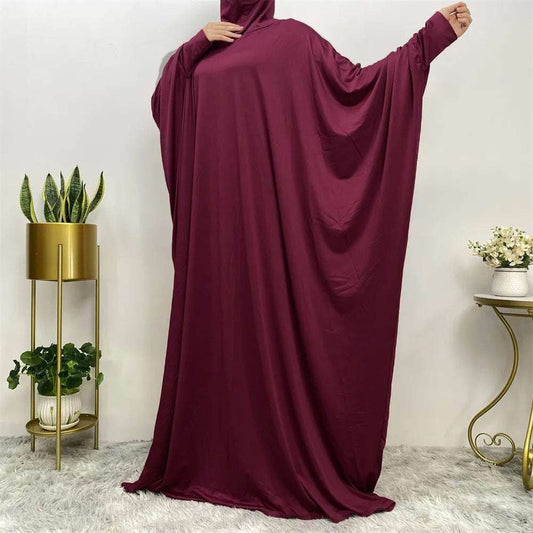 Batwing Long Sleeve Loose Robe Abaya 0 batwing-long-sleeve-loose-robe-abaya-2079591