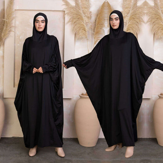 Batwing Long Sleeve Loose Robe Abaya 0 batwing-long-sleeve-loose-robe-abaya-4212579