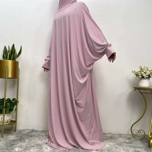 Batwing Long Sleeve Loose Robe Abaya 0 batwing-long-sleeve-loose-robe-abaya-3394950