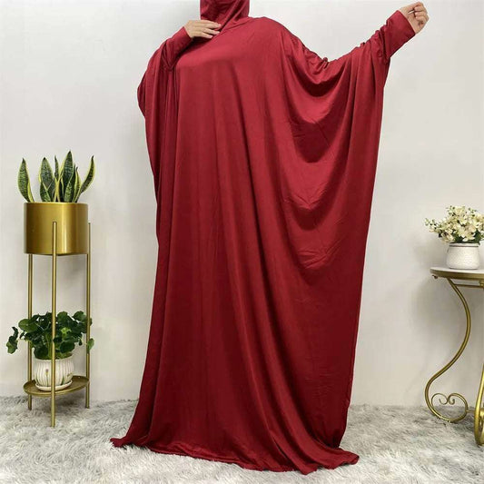 Batwing Long Sleeve Loose Robe Abaya 0 batwing-long-sleeve-loose-robe-abaya-7881026