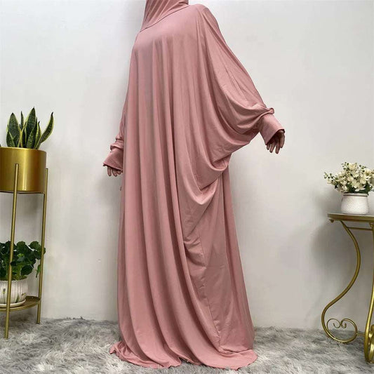 Batwing Long Sleeve Loose Robe Abaya 0 batwing-long-sleeve-loose-robe-abaya-8312252