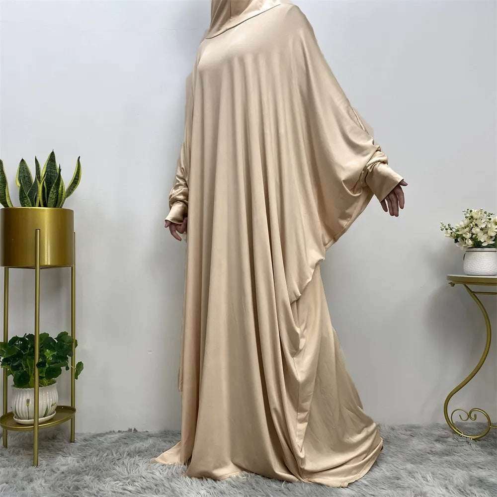Batwing Long Sleeve Loose Robe Abaya 0 batwing-long-sleeve-loose-robe-abaya-4063576