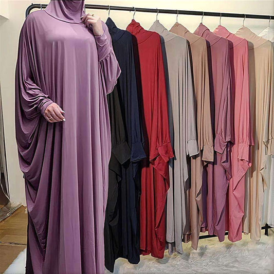 Batwing Long Sleeve Loose Robe Abaya 0 batwing-long-sleeve-loose-robe-abaya-9061043