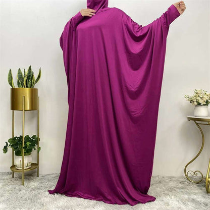 Batwing Long Sleeve Loose Robe Abaya 0 batwing-long-sleeve-loose-robe-abaya-7984280