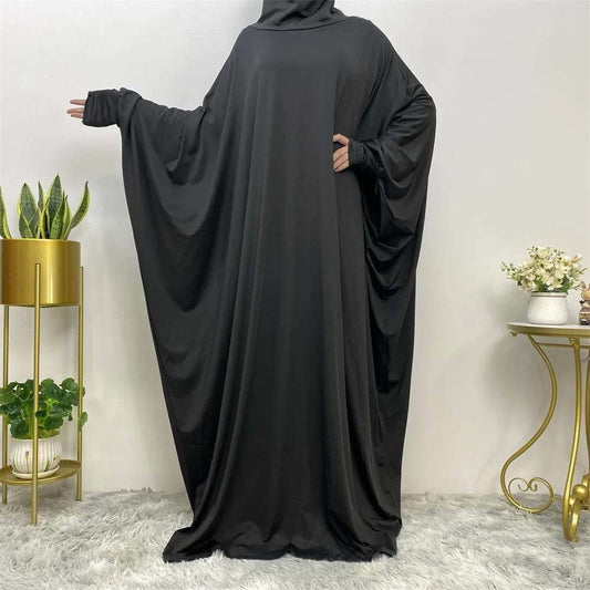 Batwing Long Sleeve Loose Robe Abaya 0 batwing-long-sleeve-loose-robe-abaya-5579475
