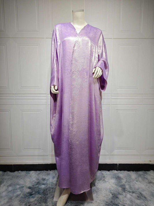 Bronzing Robe Abaya Outer Wear -CJYD209278201AZFabaya UK Fabaya UK Light PurpleFree Size