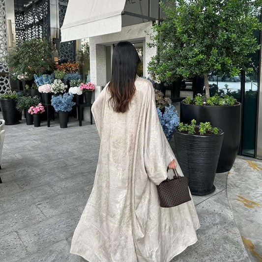 Bronzing Robe Abaya Outer Wear -CJYD209278205EVFabaya UK Fabaya UK ApricotFree Size