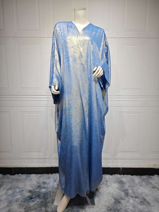 Bronzing Robe Abaya Outer Wear -CJYD209278203CXFabaya UK Fabaya UK Light BlueFree Size