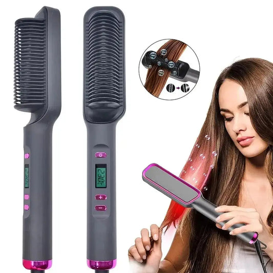 Electric Multifunctional Straight Hair Straightener Comb Anti-Scalding Fabaya UK