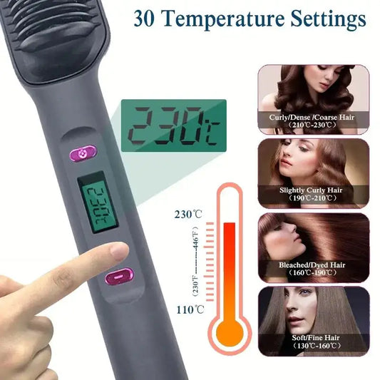 Electric Multifunctional Straight Hair Straightener Comb Anti-Scalding Fabaya UK