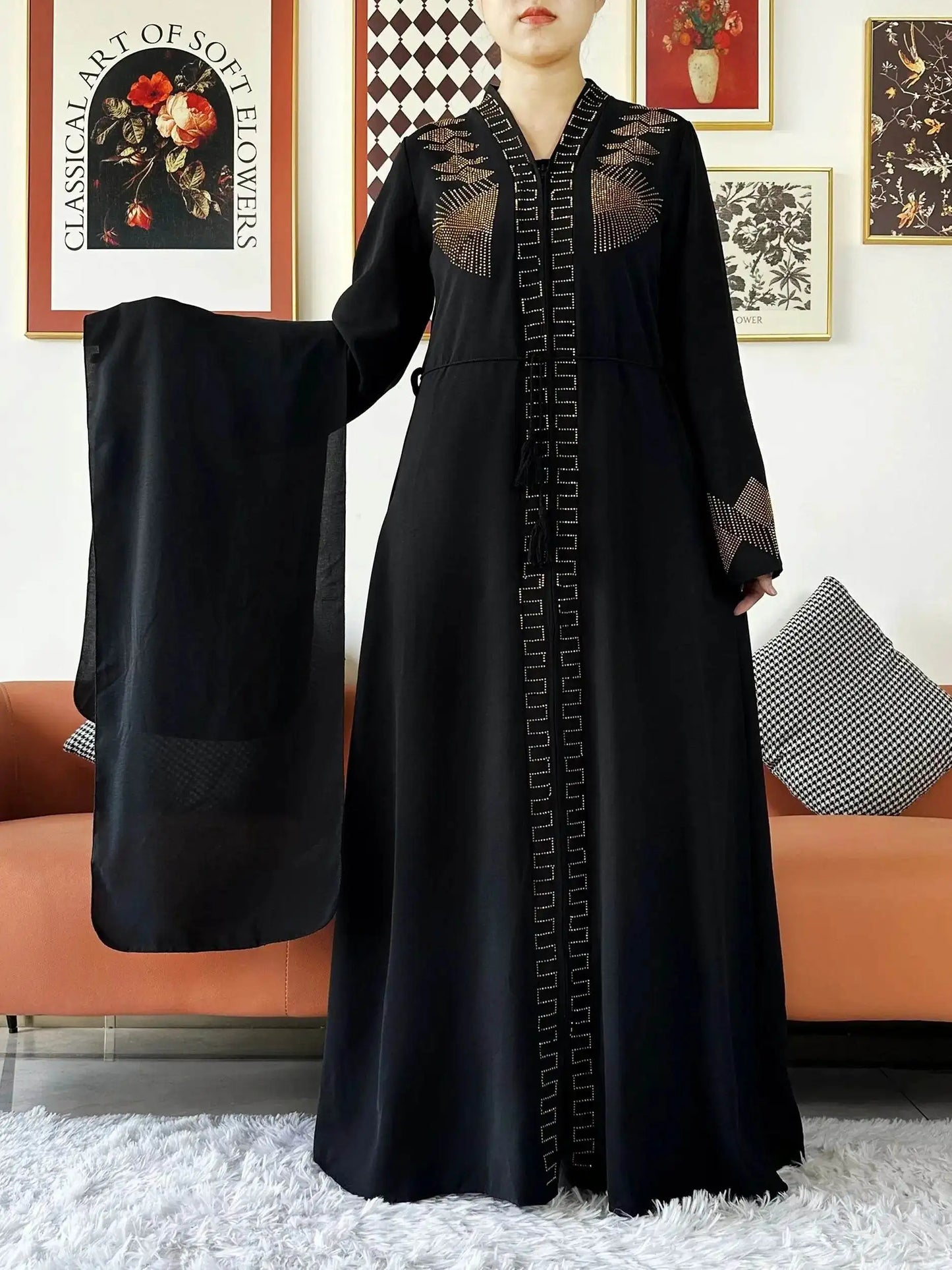 Elegant Chiffon Open Abaya for Muslim Women elegant-chiffon-open-abaya-for-muslim-women-7197001