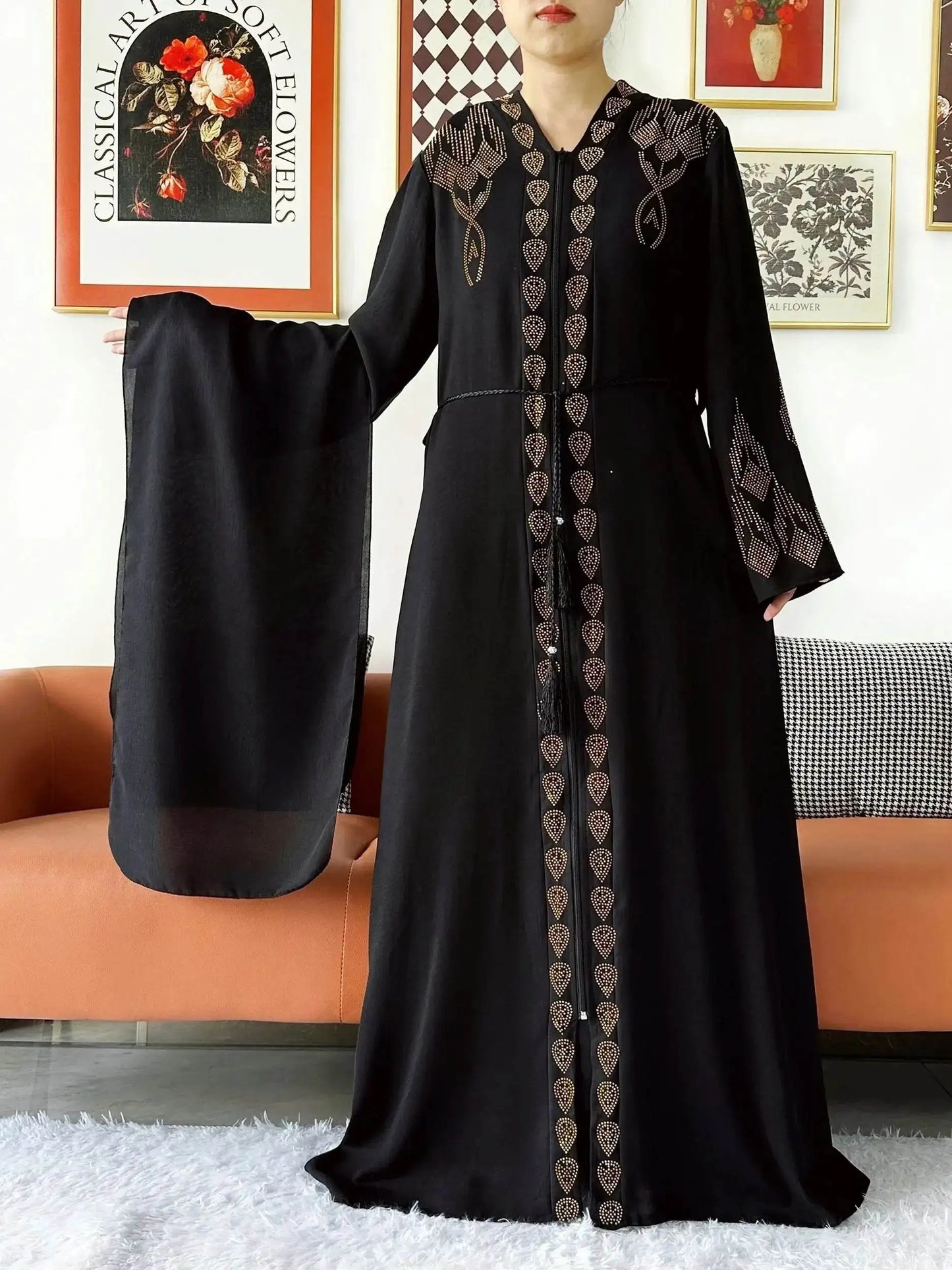 Elegant Chiffon Open Abaya for Muslim Women elegant-chiffon-open-abaya-for-muslim-women-9022143