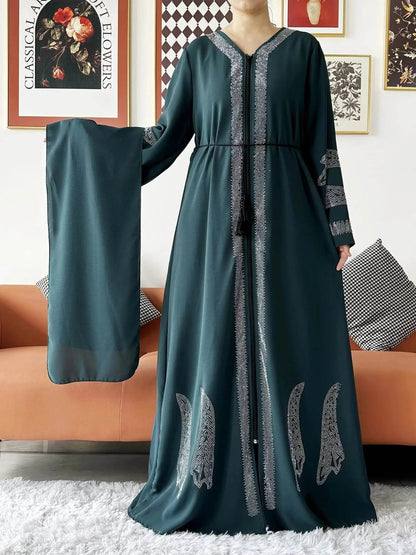 Elegant Chiffon Open Abaya for Muslim Women elegant-chiffon-open-abaya-for-muslim-women-6370566