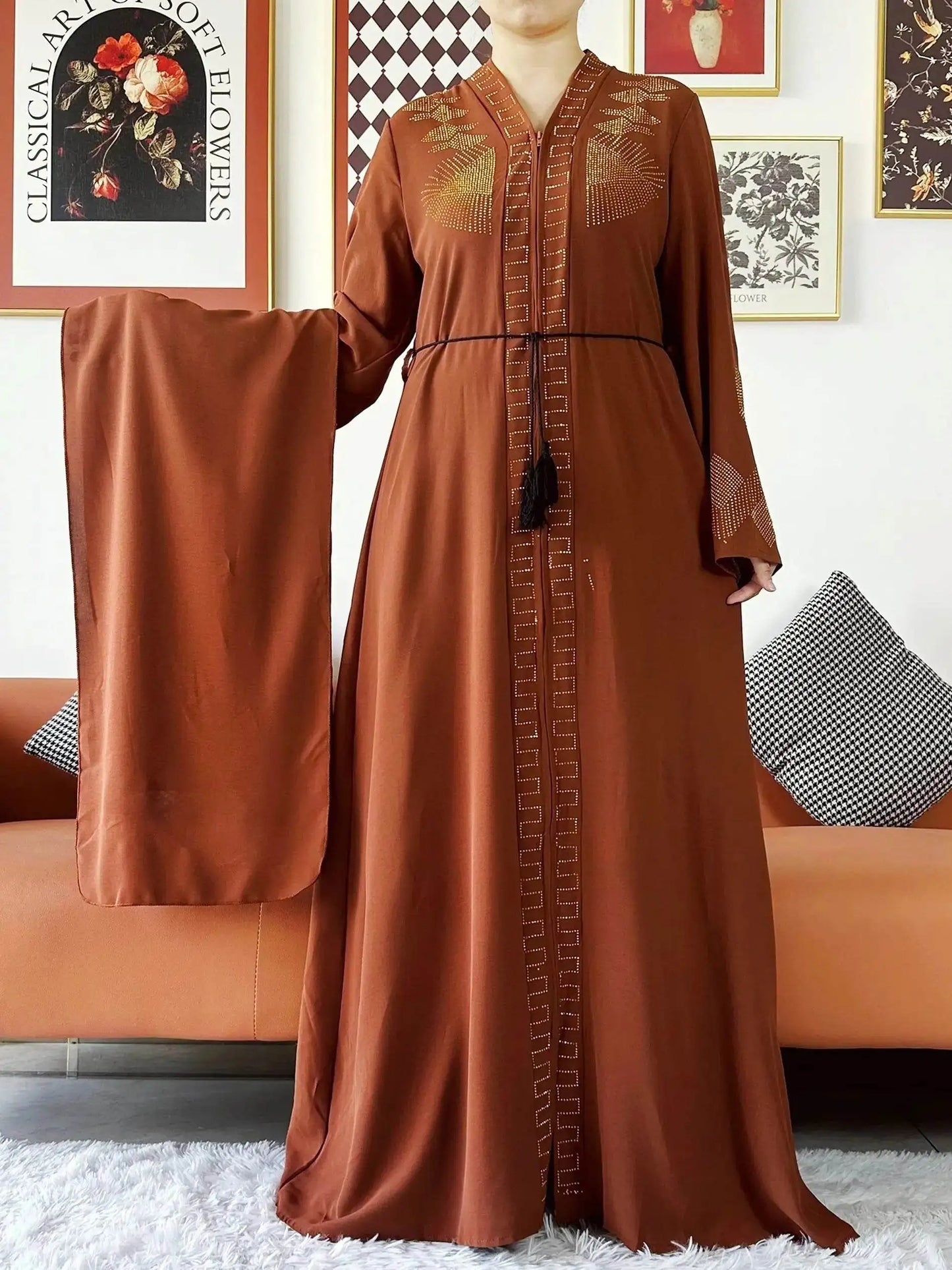 Elegant Chiffon Open Abaya for Muslim Women elegant-chiffon-open-abaya-for-muslim-women-9888380