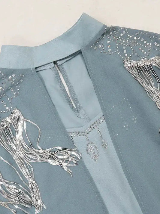 Elegant Eid Abaya Dress with Cloak & Belt elegant-eid-abaya-dress-with-cloak-belt-7507574