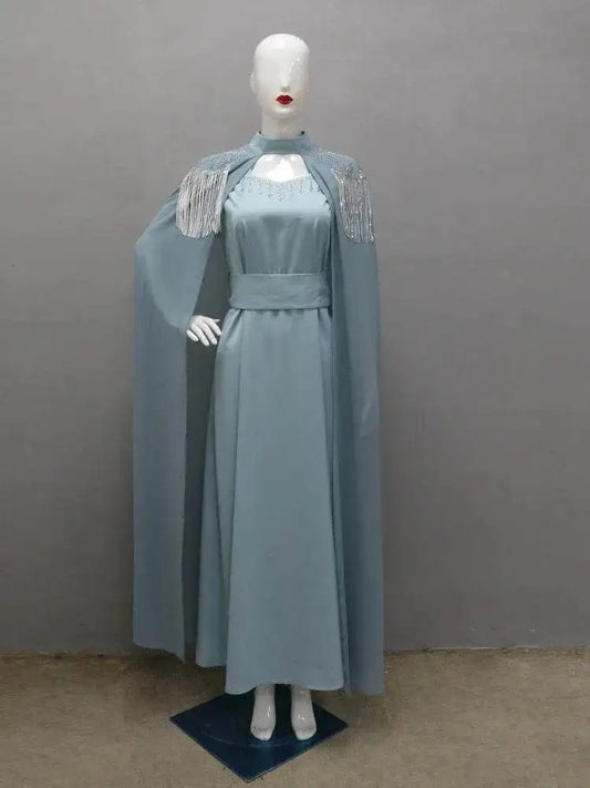 Elegant Eid Abaya Dress with Cloak & Belt elegant-eid-abaya-dress-with-cloak-belt-8326260