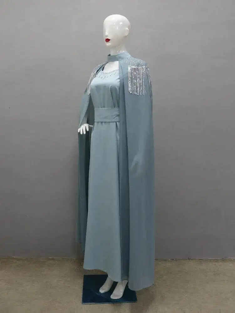 Elegant Eid Abaya Dress with Cloak & Belt elegant-eid-abaya-dress-with-cloak-belt-6911880