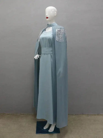 Elegant Eid Abaya Dress with Cloak & Belt elegant-eid-abaya-dress-with-cloak-belt-6911880