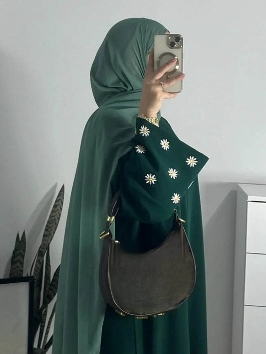 Elegant Eid Abaya Dress with Floral Embroidery elegant-eid-abaya-dress-with-floral-embroidery-9196407