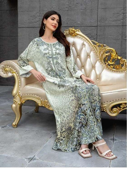 Elegant Floral Print Long Sleeve Abaya Dress 4 elegant-floral-print-long-sleeve-abaya-dress-9149378