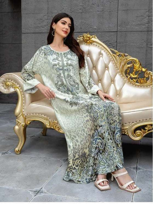 Elegant Floral Print Long Sleeve Abaya Dress 4 elegant-floral-print-long-sleeve-abaya-dress-9149378