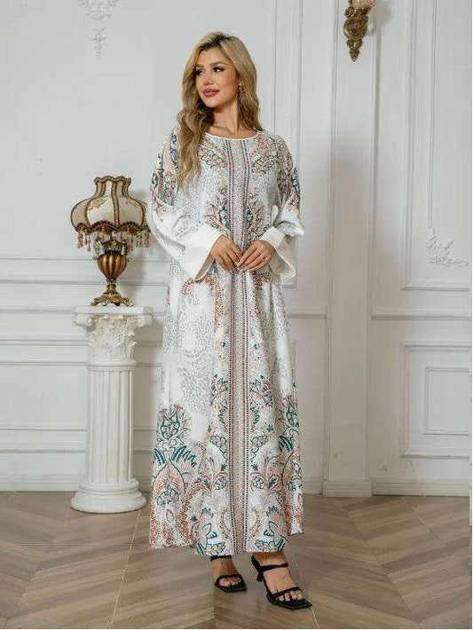 Elegant Floral Print Long Sleeve Abaya Dress 4 elegant-floral-print-long-sleeve-abaya-dress-8343965