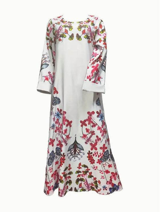 Elegant Floral Print Long Sleeve Abaya Dress 4 elegant-floral-print-long-sleeve-abaya-dress-6484061