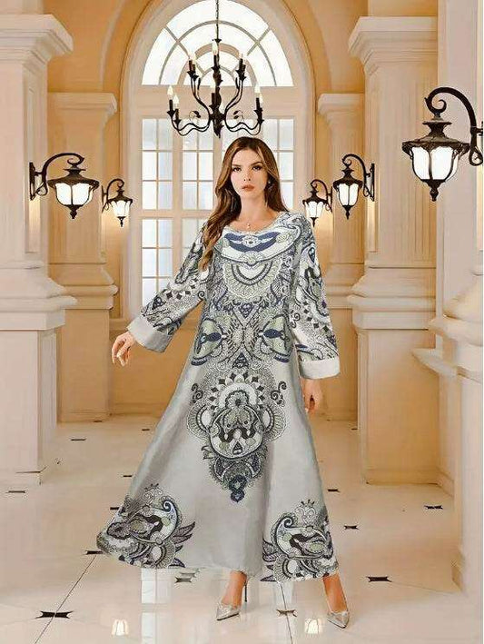 Elegant Floral Print Long Sleeve Abaya Dress 4 elegant-floral-print-long-sleeve-abaya-dress-7616560