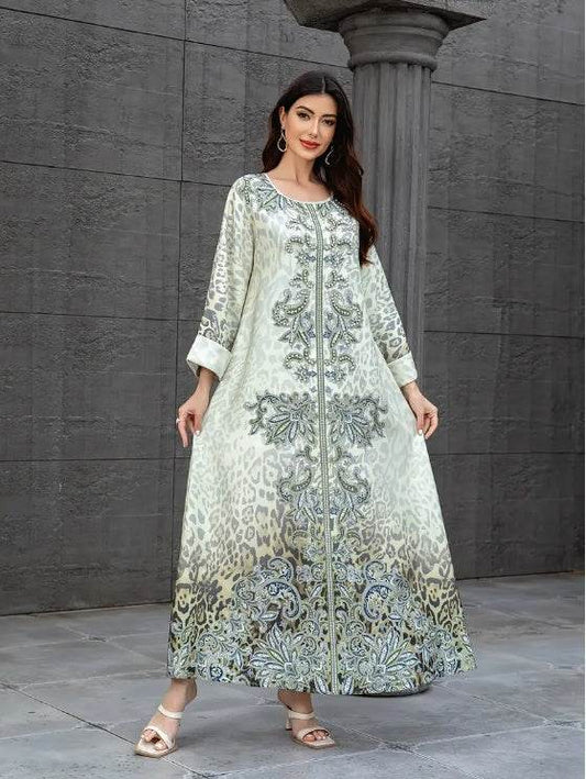 Elegant Floral Print Long Sleeve Abaya Dress 4 elegant-floral-print-long-sleeve-abaya-dress-9472716