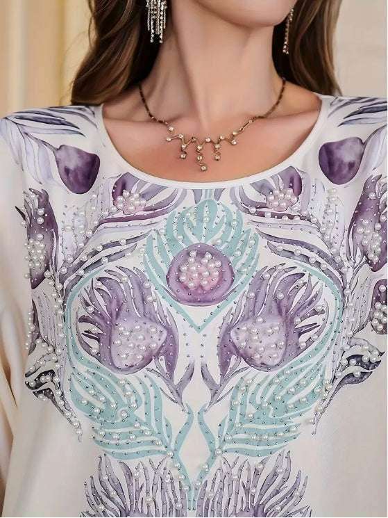 Elegant Floral Print Long Sleeve Abaya Dress 4 elegant-floral-print-long-sleeve-abaya-dress-3859927
