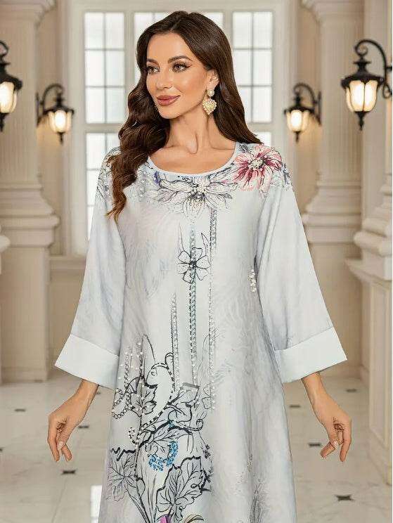 Elegant Floral Print Long Sleeve Abaya Dress 4 elegant-floral-print-long-sleeve-abaya-dress-1755330