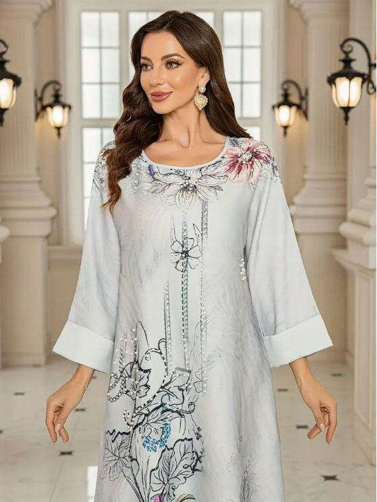 Elegant Floral Print Long Sleeve Abaya Dress 4 elegant-floral-print-long-sleeve-abaya-dress-1755330