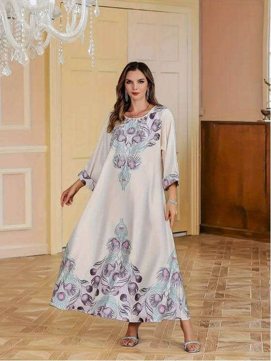 Elegant Floral Print Long Sleeve Abaya Dress 4 elegant-floral-print-long-sleeve-abaya-dress-4273025