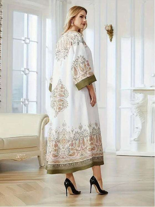 Elegant Floral Print Long Sleeve Abaya 4 elegant-floral-print-long-sleeve-abaya-4649260