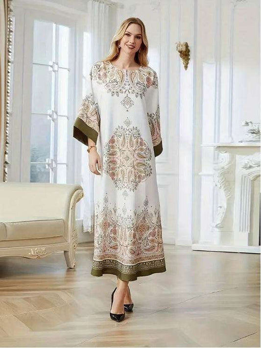 Elegant Floral Print Long Sleeve Abaya 4 elegant-floral-print-long-sleeve-abaya-1393903