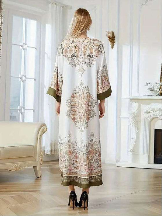 Elegant Floral Print Long Sleeve Abaya 4 elegant-floral-print-long-sleeve-abaya-1252095