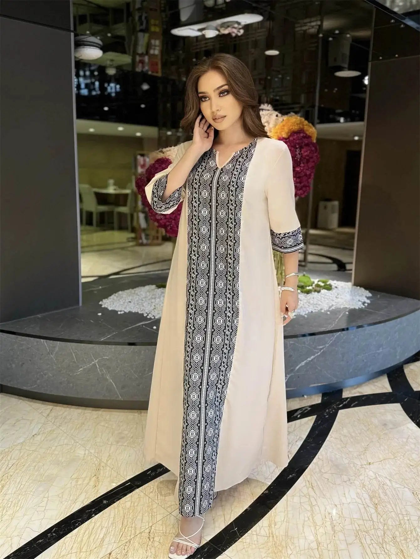 Elegant Printed Muslim Maxi Dress - Hijab Ready elegant-printed-muslim-maxi-dress-hijab-ready-3023100