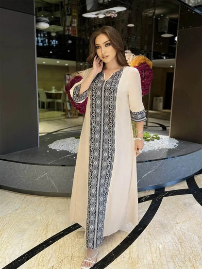 Elegant Printed Muslim Maxi Dress - Hijab Ready elegant-printed-muslim-maxi-dress-hijab-ready-3023100