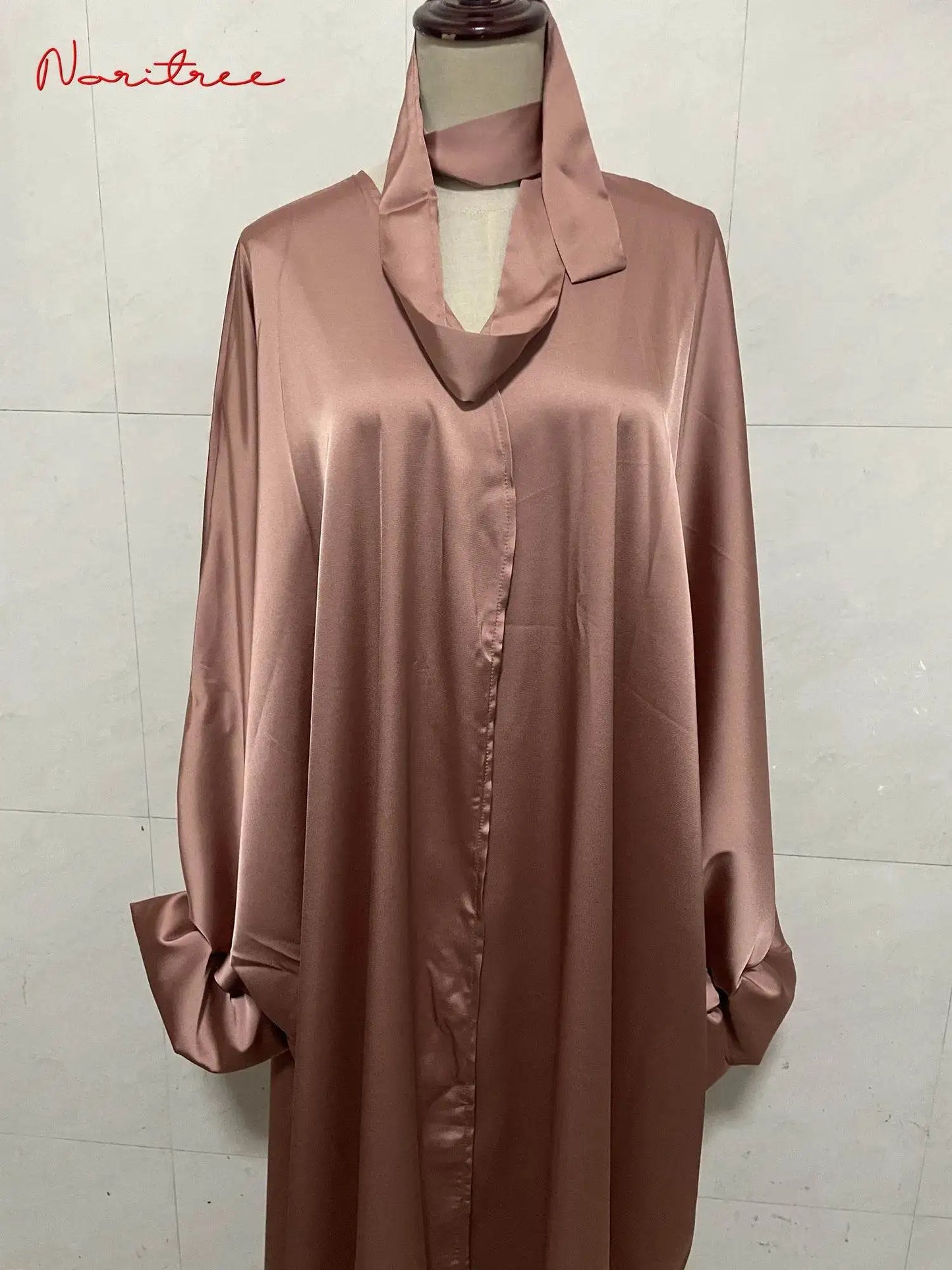 Elegant Puff Sleeve Loose Abaya Robe elegant-puff-sleeve-loose-muslim-abaya-robe-3550881