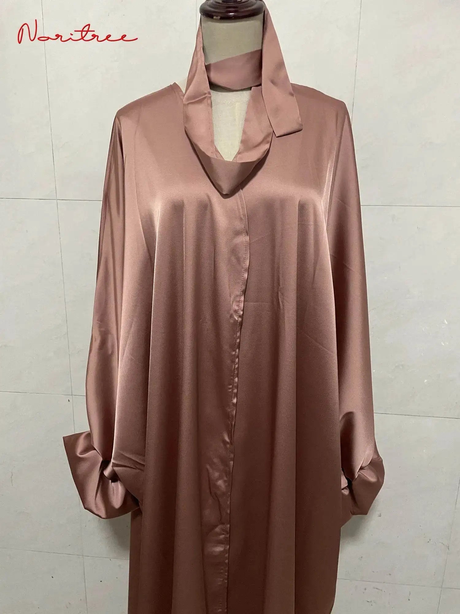 Elegant Puff Sleeve Loose Abaya Robe elegant-puff-sleeve-loose-muslim-abaya-robe-3550881