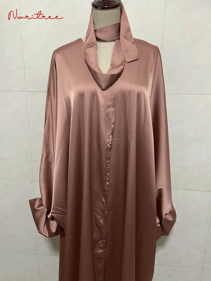 Elegant Puff Sleeve Loose Abaya Robe elegant-puff-sleeve-loose-muslim-abaya-robe-3550881