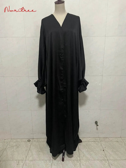 Elegant Puff Sleeve Loose Abaya Robe elegant-puff-sleeve-loose-muslim-abaya-robe-3619538